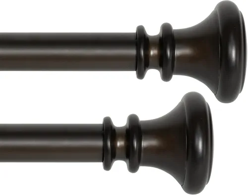 Vista 21 de Deco Window - Varilla ajustable para cortinas para ventanas de 18 a 44 pulgadas, poste de hierro de 1 pulgada extendible de alta resistencia