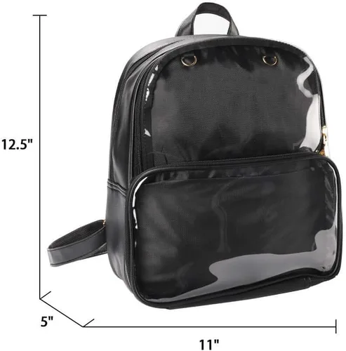 Vista 3 de STEAMEDBUN Ita Bag - Mochila de piel sintética con doble ventana, diseño de caramelo, con inserción