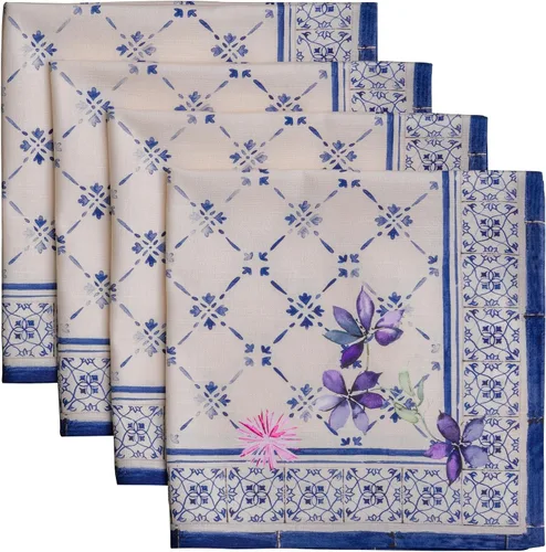 Vista 96 de Maison d' Hermine Juego de 4 servilletas de tela 100% algodón, suaves y duraderas, servilletas cuadradas reutilizables para uso diario, lavables