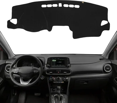 Vista 22 de Cubierta de tablero Tapete de salpicadero Compatible con Hyundai Tucson 2015-2010, 2015 IX35 (para transmisión manual izquierda), tapete