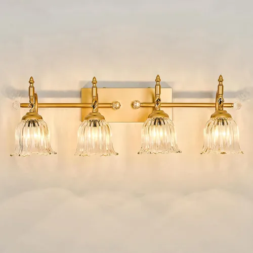 Vista 11 de CVKASH Accesorios de Lámpara de Tocador de Baño de 3 Luces Sobre Espejo, Lámpara de Tocador Moderna Negra con Pantalla de Vidrio, Aplique de Pared
