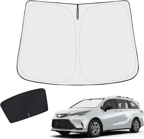 Vista 11 de KUST Parasol para parabrisas para Mazda 3 2010-2013, accesorios de ventana, parasol cubierta solar plegable, bloquea los rayos UV, mantiene