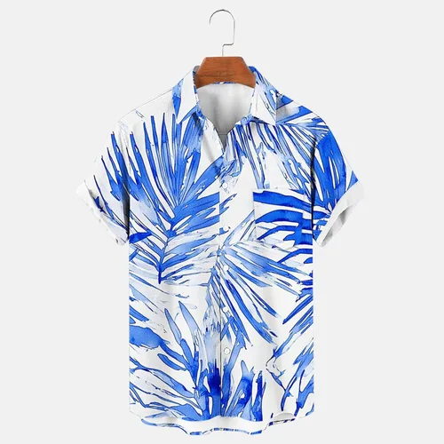 Vista 5 de Zeiyignr Camisa hawaiana para hombre con bolsillo, manga corta, con botones, resistente a las arrugas, para playa, fiestas en la piscina, vacaciones
