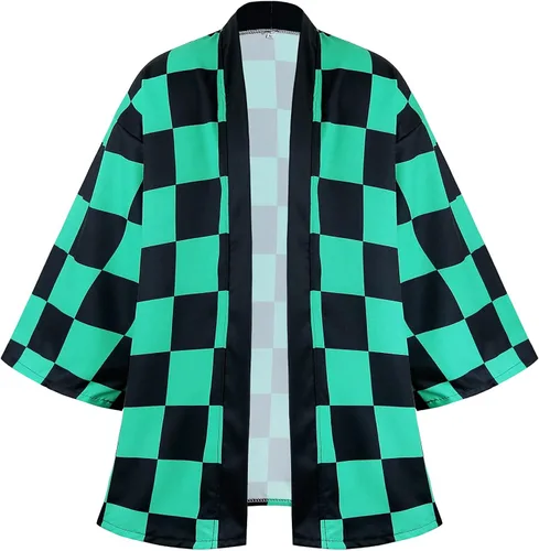 Vista 2 de Batas de anime de Tanjiro - Disfraz de cosplay Zenitsu Kimono