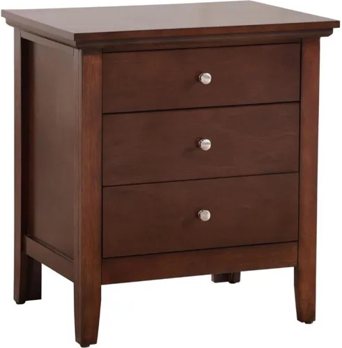 Vista 12 de Glory Furniture Mesita de noche Hammond con 3 cajones en color beige