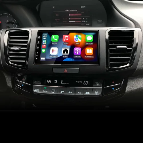 Vista 7 de Scosche HA1717B compatible con Honda Accord ISO doble DIN y DIN+Pocket Dash Kit negro