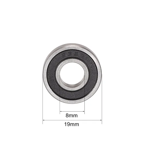 Vista 3 de uxcell Rodamiento de bolas de acero inoxidable S698-2RS 0.315 inx0.748 inx0.236 in Rodamientos sellados dobles 4 PC