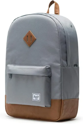 Vista 2 de Herschel Heritage - Mochila, gris, bronceado, cuero (GreyTan Synthetic Leather)), 10007-00061