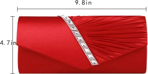 Vista 2 de Goclothod Bolso de mano de noche para mujer bolso cruzado de moda bolso de hombro con cadena