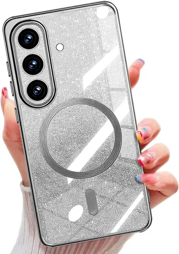 Vista 63 de Misscase Funda magnética compatible con iPhone 14 Pro con purpurina y protector de lente de cámara, protección completa, compatible con MagSafe Negro