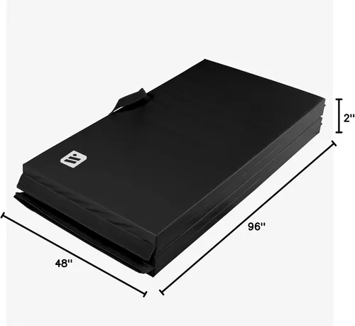 Vista 9 de We Sell Mats - Tapete personal de 4 pies x 8 pies x 2 pulgadas para fitness y ejercicio en casa, liviano y plegable para transportar – Tapete