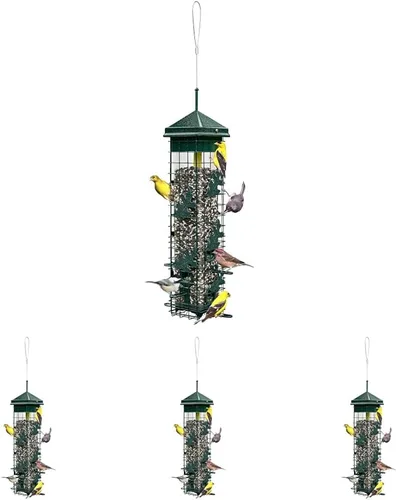 Vista 9 de Brome 2004 Squirrel Solution200 (5.5 x 5.5 x 30 pulgadas) Comedero para pájaros antiardillas con 6 puertos de alimentación, 2 qt/3.4 lb de capacidad