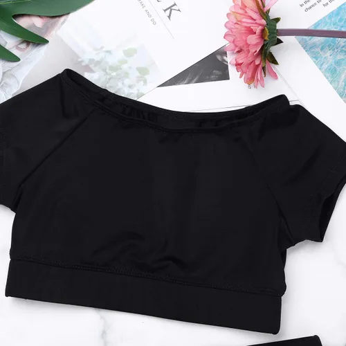 Vista 7 de CHICTRY Conjunto de 2 piezas para niñas Team Basics para bailar y entrenar
