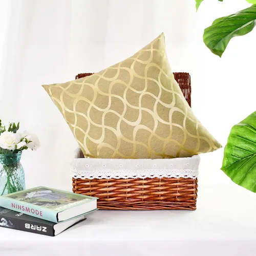 Vista 4 de CaliTime Juego de 2 fundas de almohada modernas, brillantes y opacos, con forma de onda, geométricas abstractas, para sofá, cama, sofá, decoración