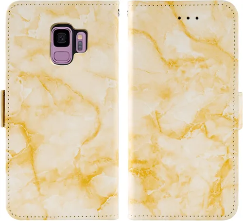 Vista 5 de Asuwish Funda compatible con Samsung Galaxy S9 y protector de pantalla de vidrio templado, accesorios para celda, ranura para tarjetero, función