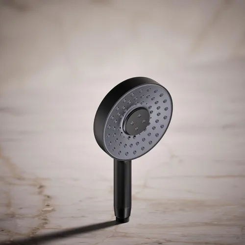 Vista 2 de KOHLER 26282-G-BL Statement - Ducha de mano redonda multifunción con 3 ajustes de pulverización, 1.75 GPM, negro mate