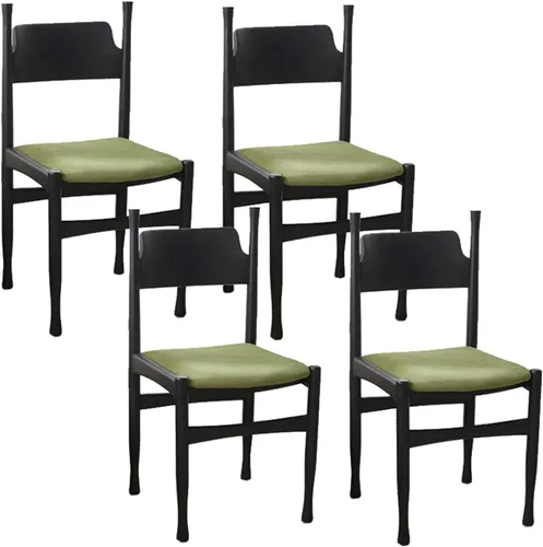 Vista 16 de Sillas de comedor, modernas sillas de comedor de madera, silla de cocina tapizada, taburete sin brazos de granja, silla ocasional para cocina, sala