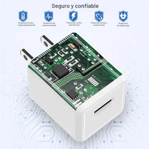 Vista 3 de [Certificado Apple MFi] Cargador de iPhone, paquete de 2 cables Lightning de carga Apple y cargador de pared USB rápido rápido adaptador de enchufe
