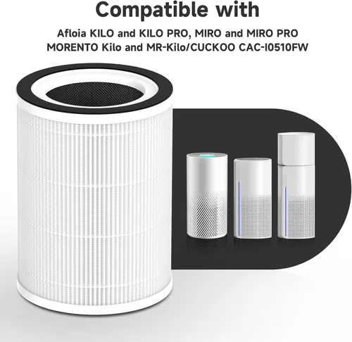Vista 2 de Paquete de 1 filtro de repuesto Kilo compatible con purificador de Afloia Kilo y Kilo PRO, MIRO y MIRO PRO, y purificador MORENTO Kilo/MR-Kilo