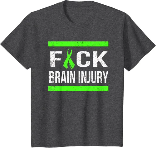 Vista 36 de Apoyo Daño cerebral Concienciación T Shirt, mujer L, Asphalt Negro