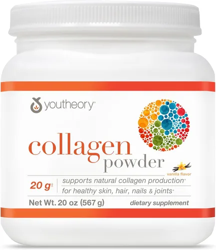 Vista 10 de Youtheory Colágeno en polvo - 0.71 oz de péptidos de colágeno hidrolizados - con vitamina C, biotina y aminoácidos - Apoya la salud
