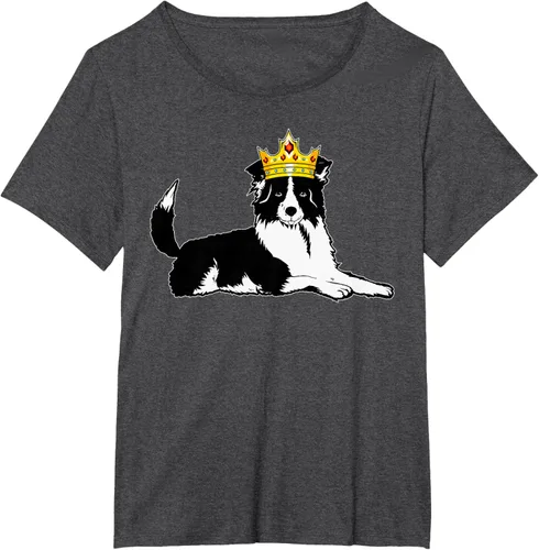 Vista 24 de Border Collie Crown - Camiseta veterinaria de piel de pastoreo de ovejas, Negro