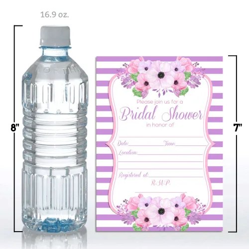 Vista 4 de AmandaCreation - Invitaciones para fiesta de despedida de soltera, 20 tarjetas de relleno de 5 x 7 pulgadas con 20 sobres blancos