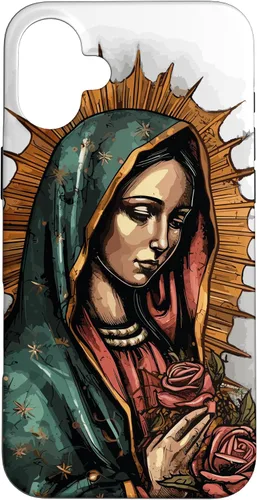 Vista 23 de Funda para iPhone 12 Pro Max Virgen De Guadalupe Católica Virgen De Guadalupe