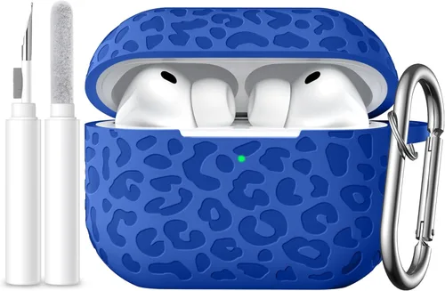 Vista 12 de Funda compatible con AirPods Pro 3 (2025), silicona suave compatible con Apple AirPods Pro 3 para mujeres, bonita funda Air Podspro3 con llavero