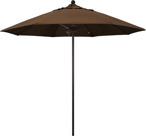 Vista 13 de California Umbrella ALTO908117-5410 Venture Series - Sombrilla comercial para patio, 9 pies redonda, color azul aire Sunbrella