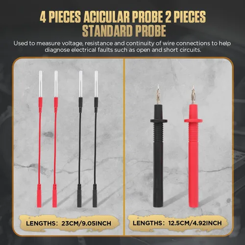 Vista 4 de AUTOOL Kit de cables de prueba de multímetro