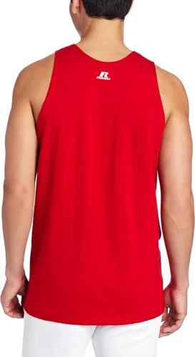 Vista 2 de Russell Athletic Camiseta básica de algodón para hombre Rojo real básico