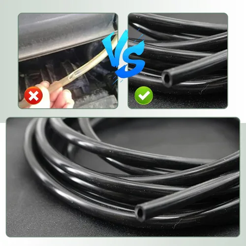Vista 5 de Kit de 30 mangueras para limpiaparabrisas de automóvil, manguera flexible de 13.1 pies + 30 conectores de manguera tipo I tipo Y, conector