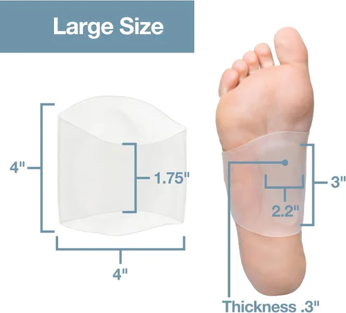 Vista 8 de ZenToes Soportes de arco de gel para fascitis plantar, pies planos, soporte para el dolor de pies, par de inserciones de gel para sandalias, tenis
