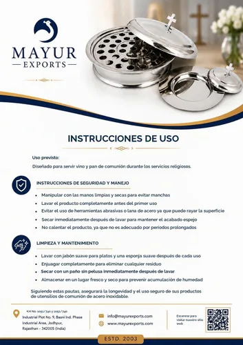 Vista 8 de Communion Ware - Bandeja para servir vino santo con tapa y un plato de pan apilable con tapa, acero inoxidable (latón/dorado)