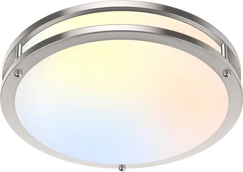 Vista 8 de Lámpara de techo LED de montaje empotrado de 10 pulgadas, 30W, 4000 lm, ajustable, 2700K/3000K/4000K/5000K/6500K, cambio de color, lámpara de techo