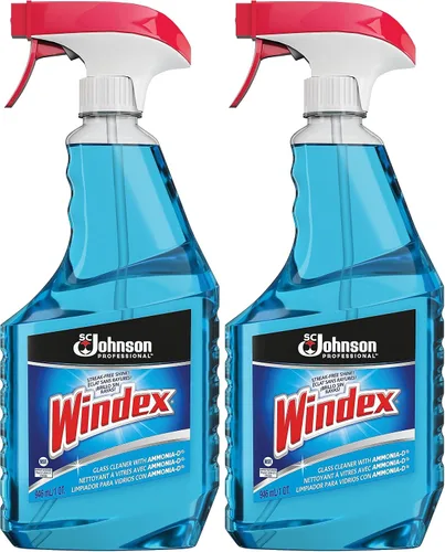 Vista 6 de SC Johnson Windex Windex Limpiador de vidrios, 32 onzas, azul, paquete de 1