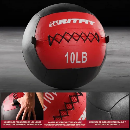 Vista 2 de RitFit Soft Medicine Ball for Strength and Conditioning Workouts