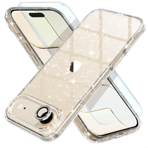 Vista 50 de Choiche, funda para iPhone 14 de mujer, brillante, protección de grado militar, 2 cubiertas de lentes de cámara Diamond, 2 protectores de vidrio