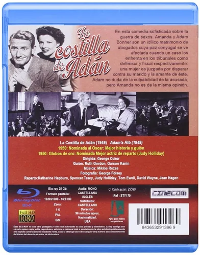 Vista 2 de Adam's Rib Blu-Ray, Reg.ABC Import - Spain
