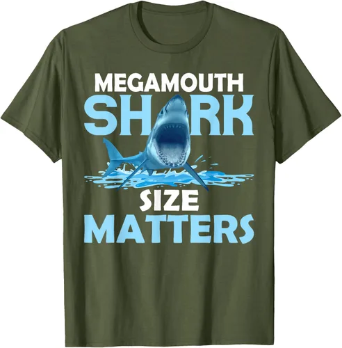 Vista 5 de Mega Shark Size Matter Camiseta Fun Shark Puns, Negro