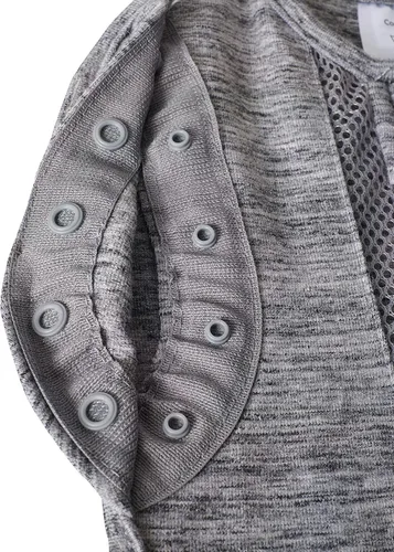 Vista 7 de Saco manta Woombie para bebés, con ventilación, color gris Gris crepúsculo/jaspeado con ventilación
