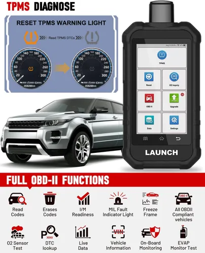 Vista 7 de LAUNCH X431 Creader TPMS 5011 V2 Sensor de monitoreo de presión de neumáticos escáner de servicio compatible con todos los sensores de 315/433MHz