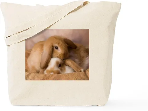 Vista 10 de CafePress Lop Eared Bunny - Bolsa de lona reutilizable beige, Caqui, S