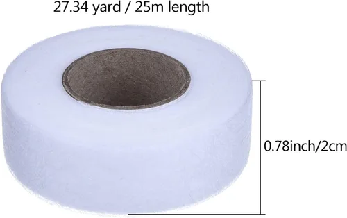 Vista 3 de Outus Cinta adhesiva para planchar en el dobladillo, cinta de dobladillo de fusión para pantalones cada 27 yardas, paquete de 2