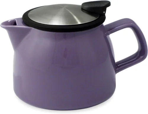Vista 9 de FORLIFE Bell - Tetera de cerámica con infusor de cesta, 16 onzas/15.9 fl oz, grafito negro
