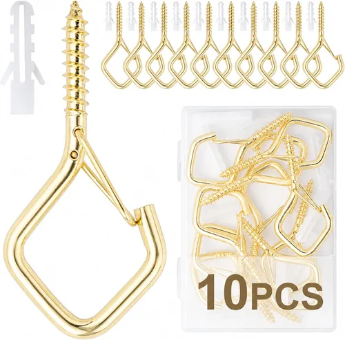 Vista 19 de CADONO 30 PCS Ganchos Colgantes de Copa con Tornillo con Hebilla de Seguridad, Ganchos de Tornillo a Prueba de Viento Perfectos para Colgar Luces