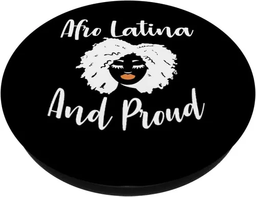 Vista 2 de Afro Latino And Proud Women Graphic Love Latino & Latina PopSockets Swappable PopGrip