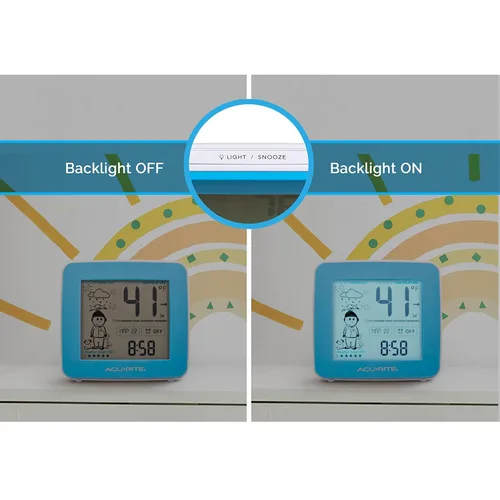 Vista 6 de AcuRite Estación meteorológica What-to-Wear con reloj despertador, hora, fecha y sensor inalámbrico para exteriores para pronóstico hiperlocal