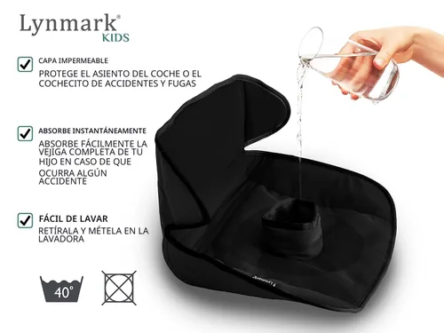 Vista 3 de Lynmark® Funda protectora para asiento de automóvil para entrenamiento de orinal - Almohadillas suaves impermeables para niños pequeños y asiento